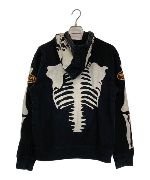 VANSON（バンソン）VANSON (バンソン) スカルボーンパーカー ブラック サイズ:Lの古着・服飾アイテム