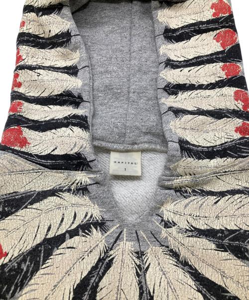 KAPITAL（キャピタル）KAPITAL (キャピタル) フェザープリントパーカー グレー サイズ:1の古着・服飾アイテム