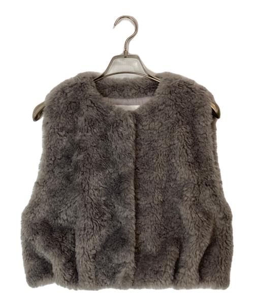 BALLSEY（ボールジィ）BALLSEY (ボールジィ) ランダムファー ショートベスト グレー サイズ:36の古着・服飾アイテム