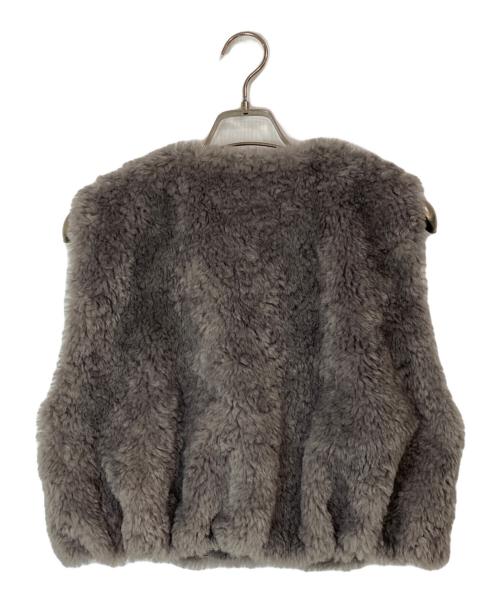 BALLSEY（ボールジィ）BALLSEY (ボールジィ) ランダムファー ショートベスト グレー サイズ:36の古着・服飾アイテム