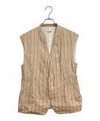 MACPHEEマカフィー）の古着「ダブルカバーリネン ジレ」｜ベージュ
