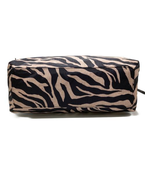 LeSportsac（レスポートサック）LeSportsac (レスポートサック) E/W CITY DRAWSTRING BAG ブラック×ベージュの古着・服飾アイテム