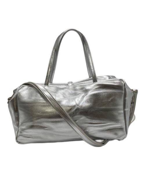 les basiques（レバシック）les basiques (レバシック) 2WAY メタリックショルダーバッグ シルバーの古着・服飾アイテム