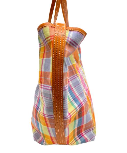 POLO RALPH LAUREN（ポロ・ラルフローレン）POLO RALPH LAUREN (ポロ・ラルフローレン) オックスフォード チェック ミディアム Bellport トート オレンジの古着・服飾アイテム
