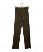 PLEATS PLEASEプリーツプリーズ）の古着「プリーツパンツ」｜グリーン