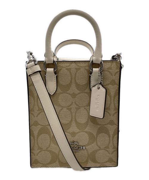 COACH（コーチ）COACH (コーチ) ミニショルダーバッグ ベージュの古着・服飾アイテム