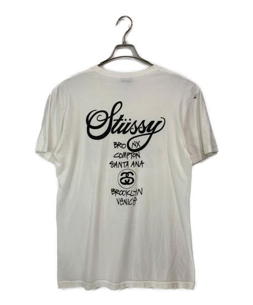 stussy（ステューシー）stussy (ステューシー) ワールドツアーTシャツ ホワイト サイズ:Lの古着・服飾アイテム