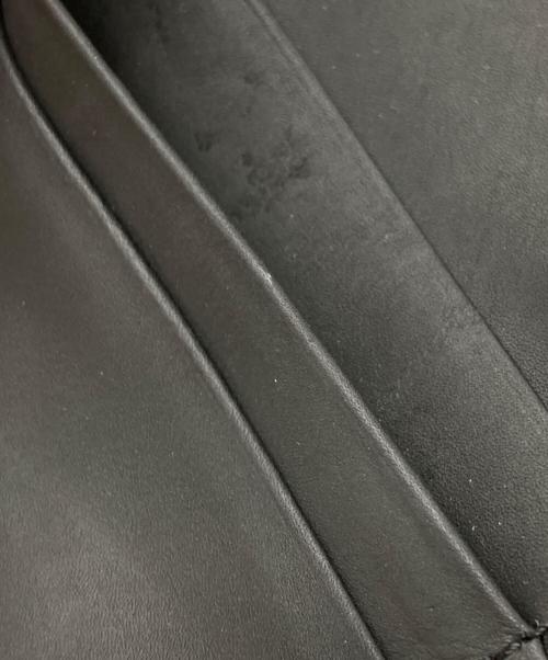 pomtata（ポンタタ）POMTATA (ポンタタ) クロコ型押しがま口二つ折り財布 ネイビーの古着・服飾アイテム