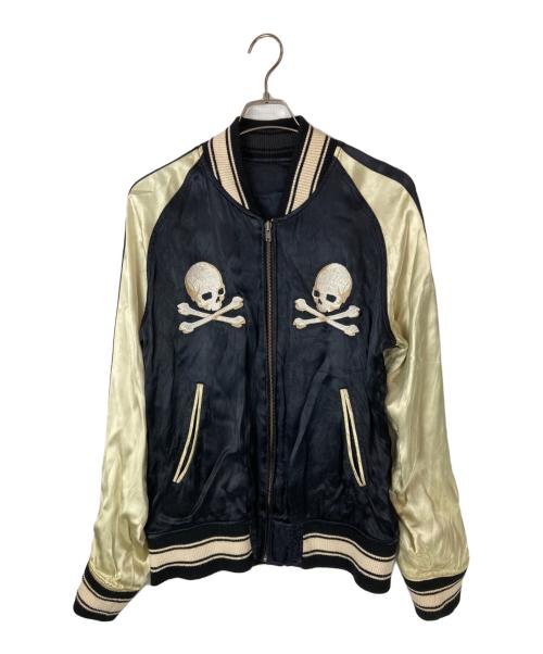 JUNK STAR（ジャンクスター）JUNK STAR (ジャンクスター) マリア&スカル刺繍リバーシブルスカジャン ブラック サイズ:Lの古着・服飾アイテム