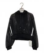 MAISON SPECIALメゾンスペシャル）の古着「Mesh Short Hoodie」｜ブラック