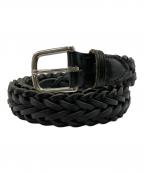 Whitehouse Coxホワイトハウスコックス）の古着「メッシュレザーベルト」｜ブラック