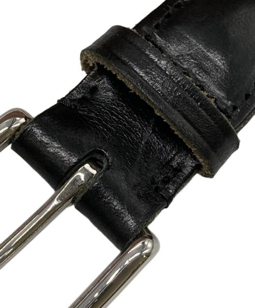 Whitehouse Cox（ホワイトハウスコックス）Whitehouse Cox (ホワイトハウスコックス) メッシュレザーベルト ブラック サイズ:34/85の古着・服飾アイテム