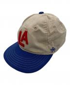 American Needleアメリカンニードル）の古着「リネンベースボールキャップ」｜ベージュ