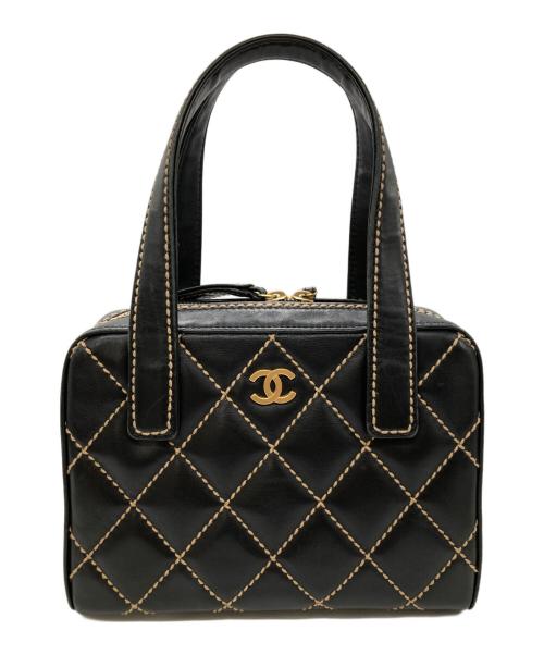 CHANEL（シャネル）CHANEL (シャネル) ワイルドステッチハンドバッグ ブラックの古着・服飾アイテム