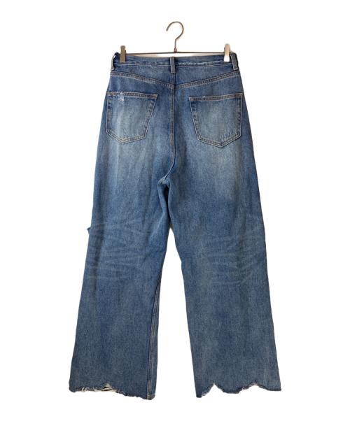 YENN（イエン）YENN (イエン) HIGH DAMAGED WIDE PT インディゴ サイズ:38の古着・服飾アイテム