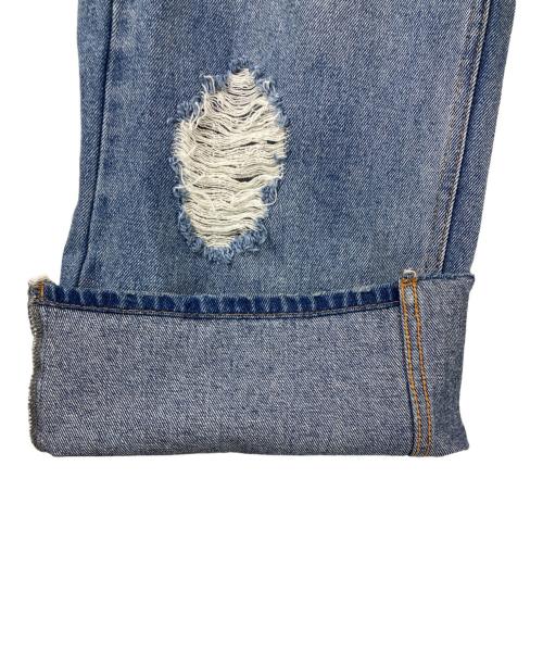 YENN（イエン）YENN (イエン) HIGH DAMAGED WIDE PT インディゴ サイズ:38の古着・服飾アイテム