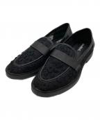 Molliniモリーニ）の古着「FLORAL MESH LEATHER」｜ブラック