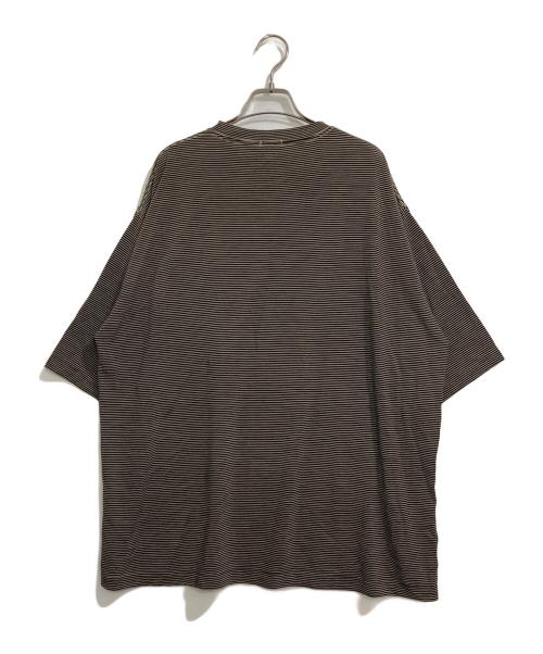 COMOLI（コモリ）COMOLI (コモリ) サマーウールボーダーTシャツボーダーTシャツ ブラック×ベージュ サイズ:4の古着・服飾アイテム