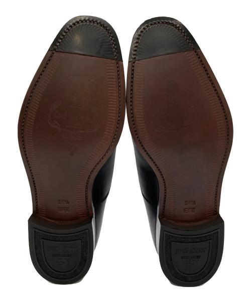 SCOTCH GRAIN（スコッチグレイン）SCOTCH GRAIN (スコッチグレイン) 内羽根ストレートチップシューズ ブラック サイズ:241/2の古着・服飾アイテム