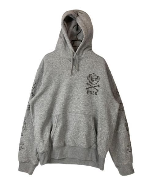 POLO RALPH LAUREN（ポロ・ラルフローレン）POLO RALPH LAUREN (ポロ・ラルフローレン) ポロベアプルオーバーパーカー グレー サイズ:Lの古着・服飾アイテム