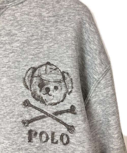 POLO RALPH LAUREN（ポロ・ラルフローレン）POLO RALPH LAUREN (ポロ・ラルフローレン) ポロベアプルオーバーパーカー グレー サイズ:Lの古着・服飾アイテム