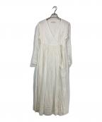 ne quittez pasヌキテパ）の古着「コットンボイル クロスオーバーフロントガウン」｜ホワイト