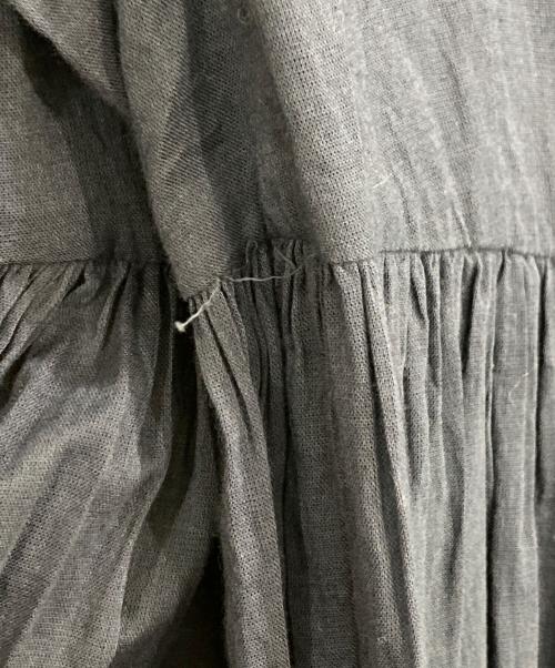 ne quittez pas（ヌキテパ）ne quittez pas (ヌキテパ) コットンボイル クロスオーバーフロントガウン ネイビー サイズ:FREEの古着・服飾アイテム