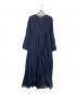 ne quittez pas（ヌキテパ）の古着「コットンボイル クロスオーバーフロントガウン」｜ネイビー