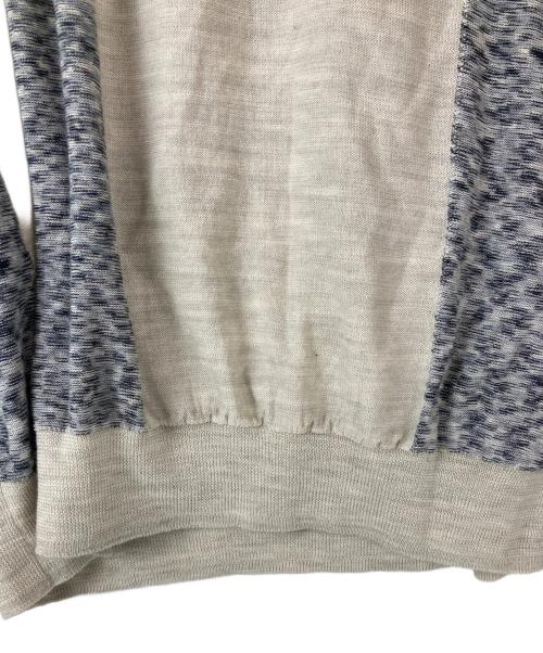 ISSEY MIYAKE MEN（イッセイミヤケメン）ISSEY MIYAKE MEN (イッセイミヤケメン) 異素材 ドッキング ニット グレー サイズ:3の古着・服飾アイテム