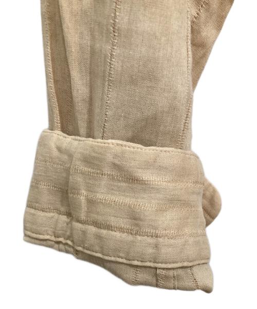 ISSEY MIYAKE MEN（イッセイミヤケメン）ISSEY MIYAKE MEN (イッセイミヤケメン) リネン混バンドカラーシャツ ベージュ サイズ:2の古着・服飾アイテム