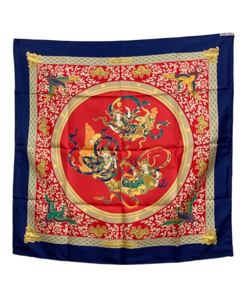 HERMES（エルメス）HERMES (エルメス) シルクスカーフ レッド サイズ:90の古着・服飾アイテム