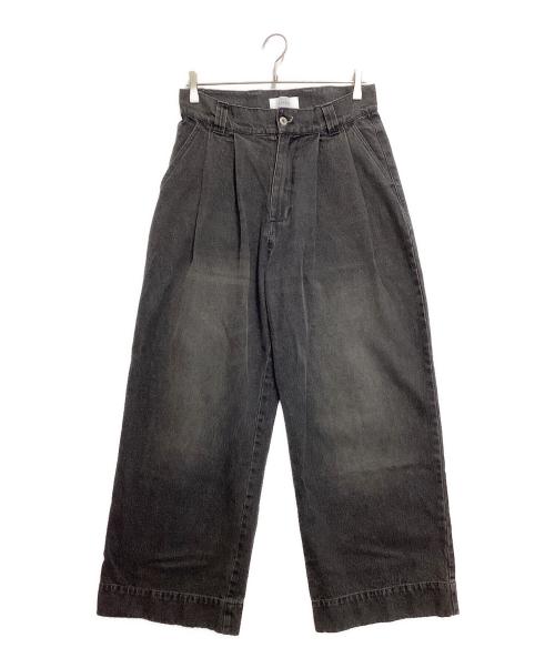 soerte（ソエルテ）soerte (ソエルテ) ワイドバギーブラックウォッシュデニム ブラック サイズ:1の古着・服飾アイテム