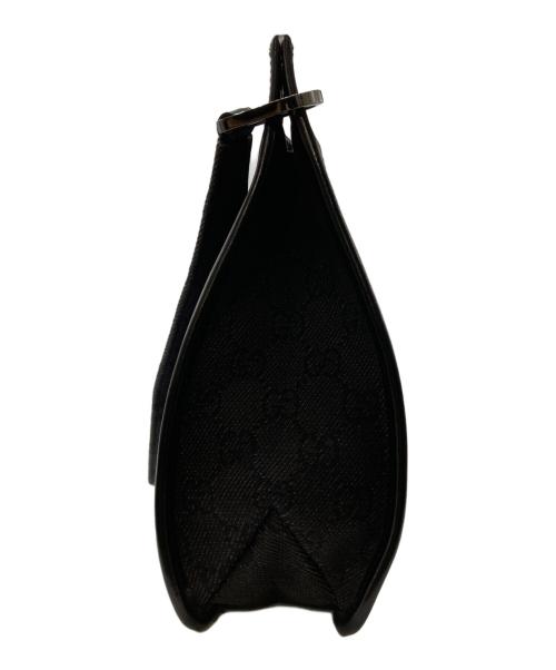 GUCCI（グッチ）GUCCI (グッチ) キャンバスショルダーバッグ ブラックの古着・服飾アイテム