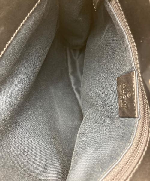 GUCCI（グッチ）GUCCI (グッチ) キャンバスショルダーバッグ ブラックの古着・服飾アイテム