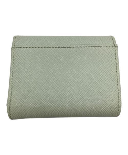 PRADA（プラダ）PRADA (プラダ) サフィアーノトライアングル 財布 グリーンの古着・服飾アイテム