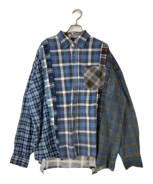 Rebuild by Needles（リビルドバイニードルス）Rebuild by Needles (リビルドバイニードルス) 7 Cuts Shirt ブルー サイズ:不明の古着・服飾アイテム
