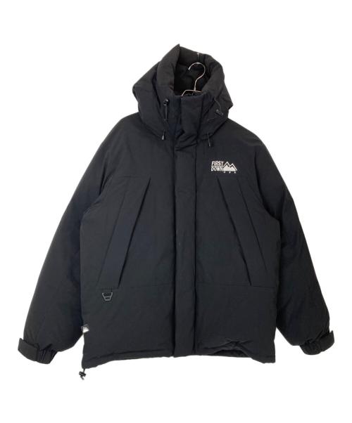 FIRST DOWN（ファーストダウン）FIRST DOWN (ファーストダウン) パネルショートダウンジャケット ブラック サイズ:Lの古着・服飾アイテム