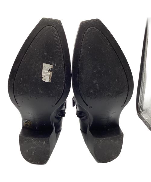 sergio rossi（セルジオロッシ）sergio rossi (セルジオロッシ) sr TEXAN サイドジップレザーアンクルブーツ ブラック サイズ:41/7の古着・服飾アイテム