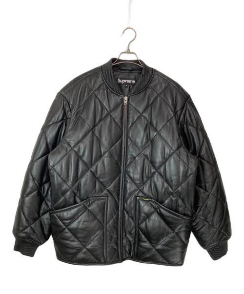 SUPREME（シュプリーム）Supreme (シュプリーム) Quilted Leather Work Jacket ブラック サイズ:XLの古着・服飾アイテム
