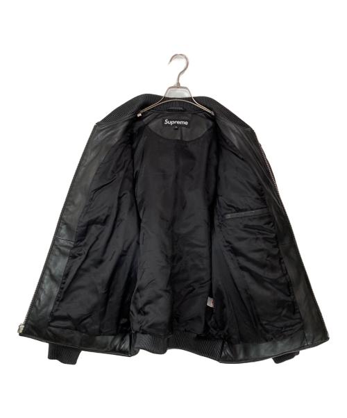 SUPREME（シュプリーム）Supreme (シュプリーム) Quilted Leather Work Jacket ブラック サイズ:XLの古着・服飾アイテム