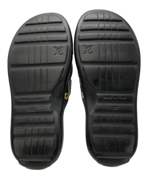 LOUIS VUITTON（ルイ ヴィトン）LOUIS VUITTON (ルイ ヴィトン) スライドサンダル ブラック サイズ:SIZE 37の古着・服飾アイテム