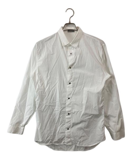 DIOR HOMME（ディオール オム）Dior Homme (ディオール オム) CDロゴメタルスナップボタンシャツ ホワイト サイズ:40の古着・服飾アイテム