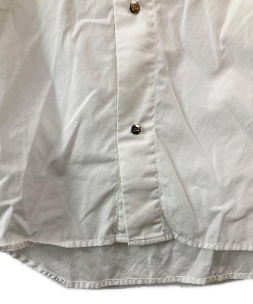 DIOR HOMME（ディオール オム）Dior Homme (ディオール オム) CDロゴメタルスナップボタンシャツ ホワイト サイズ:40の古着・服飾アイテム