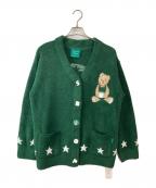 gelato pique×STARBUCKS COFFEEジェラートピケ×スターバックスコーヒー）の古着「パウダースタージャガードカーディガン」｜グリーン