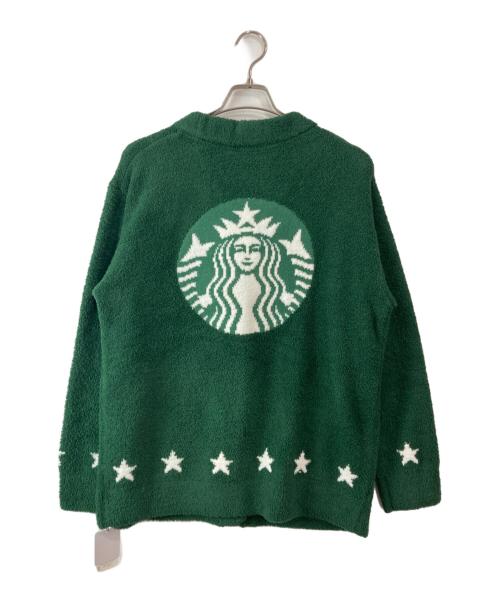 gelato pique（ジェラートピケ）gelato pique (ジェラートピケ) STARBUCKS COFFEE (スターバックスコーヒー) パウダースタージャガードカーディガン グリーン サイズ:FREE 未使用品の古着・服飾アイテム