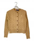 POLO RALPH LAURENポロ・ラルフローレン）の古着「カシミヤ混ケーブルニットカーディガン」｜ブラウン