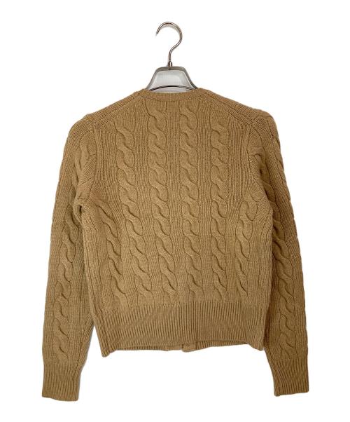 POLO RALPH LAUREN（ポロ・ラルフローレン）POLO RALPH LAUREN (ポロ・ラルフローレン) カシミヤ混ケーブルニットカーディガン ブラウン サイズ:Ⅿ 未使用品の古着・服飾アイテム