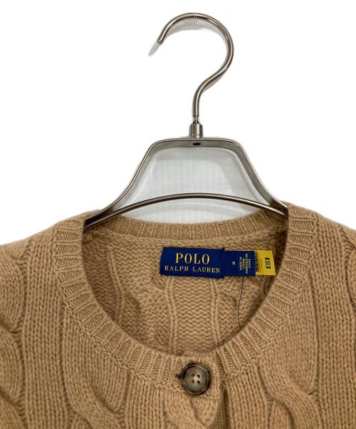 POLO RALPH LAUREN（ポロ・ラルフローレン）POLO RALPH LAUREN (ポロ・ラルフローレン) カシミヤ混ケーブルニットカーディガン ブラウン サイズ:Ⅿ 未使用品の古着・服飾アイテム