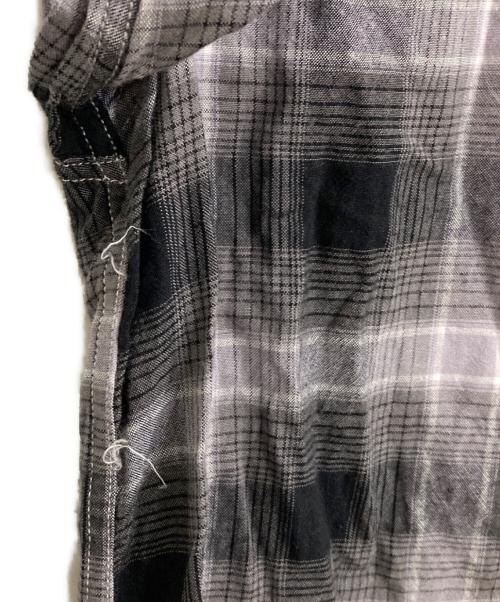 TOWN CRAFT（タウンクラフト）TOWN CRAFT (タウンクラフト) オンブレチェックシャツ ブラック×グレー サイズ:-の古着・服飾アイテム