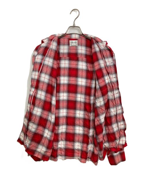 TOWN CRAFT（タウンクラフト）TOWN CRAFT (タウンクラフト) オンブレチェックシャツ レッド サイズ:FREEの古着・服飾アイテム